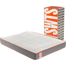 What The Sleep - Colchón Híbrido de Muelles Ensacados y Visco, 22cm salsa 150x200 Firmeza Media Sostenible Transpirabilidad Alta 7 Capas