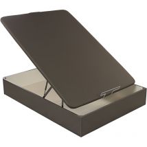 Canapé Abatible Storage Bed, What The Sleep, Tapa 3D, Montaje y Retirada Usado Incluido, 2 esquinas Redondeadas, Alta Durabilidad, Wengué 160x200
