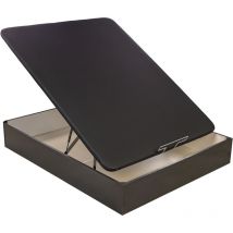 Canapé Abatible Storage Bed, What The Sleep, Tapa 3D, Montaje y Retirada Usado Incluido, 2 esquinas Redondeadas, Alta Durabilidad, Negro 90x190