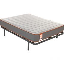 Pack rock What The Sleep Colchón Sostenible hr Visco Soja Natural y Somier Reforzado 16 Láminas Madera, Entrega, Montaje y Retirada Usado 90x190