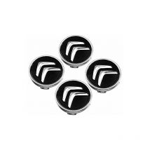 Wheel Center 4 x 60mm Citroën Badge Logo Black Hub Cap Other Auto Spare Parts
