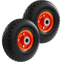 Primematik - Wheelbarrow solid wheel 2-pack 220 lbs 10x3 254x76 mm. Replacement tyre for transport platform