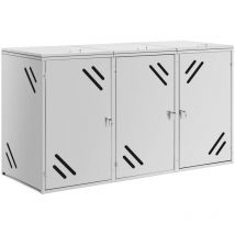 Uniprodo - Wheelie Bin Storage - 3 x 240 l - air vents Rubbish bin storage Waste bin store