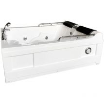 Simba - Whirlpoolbadewanne 175 x 132 cm weiß Doppelpumpe - Lulu