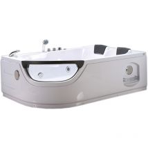 Simba - Hydromassage bathtub 180 x 120 cm white 2 people - Elite