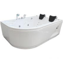 Simba - Whirlpool Tub white 170 x 115 cm for 2 people - Varadero