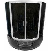 Simba - Duschbadewanne Schwarze 150 x 150 cm - Black Montecarlo