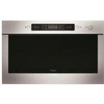 Whirlpool - Micro-ondes encastrable, inox antitrace, solo, vapeur, 22 l, plateau Ø25cm