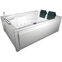 Acquavapore - Whirlpool Pool Badewanne Eckwanne Wanne W12H-TH-C-SC 180x135cm aktive Schlauch-Reinigung