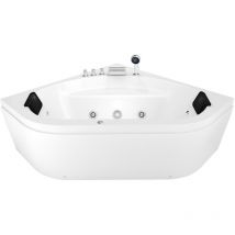 Whirlpool Pool Badewanne Eckwanne Wanne W20-TH 140x140cm mit Farblichtherapie