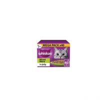 Whiskas - 1+ Mixed Menu Adult Wet Cat Food Pouches in Jelly 40 - 85g - 811914