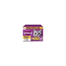 Whiskas - 1+ Poultry Feasts Adult Wet Cat Food Pouches in Jell - 85g - 811974