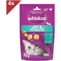 Aliment complémentaire Jeu Vitalité au poulet pour chat 4x45g - Whiskas