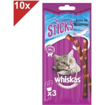 Friandises sticks au saumon pour chat (10x18g) - Whiskas