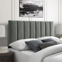 Casa - Whisper Silk Grey Linen Single 26 inch Strutted Headboard