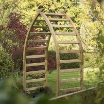 Forest - Whitby Thick Section Rail Wooden Pressure Treated Whalebone Arch 2.58m High