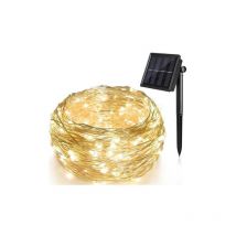 White 1-Pack Each 1200 led Solar String Lights, Waterproof Copper Wire 8 Lighting Modes Solar Christmas Lights for Garden Patio Tree Party Wedding