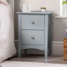 Ilsington Grey 2 Drawer Bedside Table