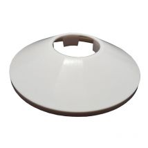Tycner - 32mm White Cone Shaped Collar Pipe Cover for Pipe Holes Gaps
