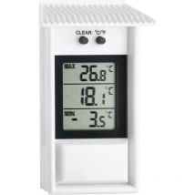 Linghhang - White digital thermometer, 30.1053, weatherproof, suitable for indoor or outdoor use