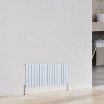 White Horizontal Designer Radiator Flat Panel Central Heating Rads Single 600x1156mm