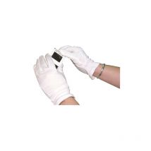HPc Knitted Cotton Gloves m Wht Pk10 - HEA00697