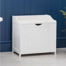 Clovelly White Laundry Box With Lid