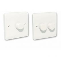 Lowenergie - White led Dimmer Switch - Double Gang