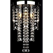 White Metal Ceiling Lamp with Crystal Beads VDTD08726