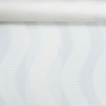Debona - White Paintable Textured Wallpaper Plain Wave Stripe Effect Thick Paste The Wall