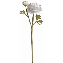 Hill Interiors - Ranunculus Spray Artificial Flower - Fabric/Plastic - L10 x W15 x H45 cm - White