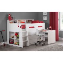 White Space Saver Midsleeper Cabin Bed 3ft (90cm)