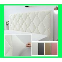 White,160cm Housse de Tête de Lit, Couverture de Tête de Lit Protecteur Housse Décorative Chambre à Coucher épaissi Pack Souple Anti-poussière