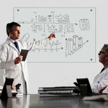 Whiteboard Memoboard Glasboard Esg Sicherheitsglas Klarglas Wandtafel Glastafel Pinnwand Edelstahl - 90x50