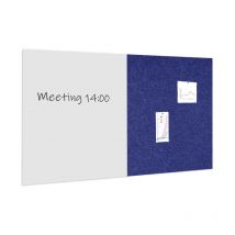 Ivol - Whiteboard / Pinnwand-Paket 100x200 cm - 1 Whiteboard + 1 Akustikplatte - Dunkelblau