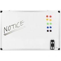 Whiteboard Set Kratzfest Aluminium-Rahmen Inkl. praktischem Zubehör 60 x 90 cm