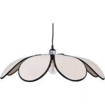 Blumenlampe aus Stoff mit schwarzem Rand, E27/220–240 v, 53 x 53 x 15 cm