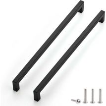 Wholesale- 2 Pack Black Furniture Handles 288mm Center to Center Kitchen Cabinet Pulls, Stainless Steel Drawer Handles, Black Door Handles for