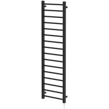 Wholesale Domestic Cohen Matt Black 1600mm x 500mm Straight Electric Heated Towel Rail