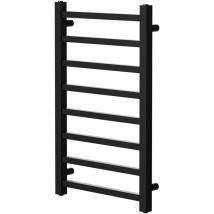 Wholesale Domestic - Colore Blaine Matt Black 800mm x 500mm Straight Heated Towel Rail