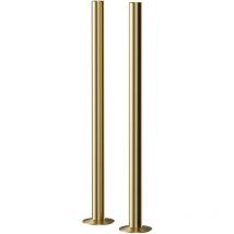 Colore Dias Brushed Brass 300mm Radiator Pipe Sleeve Kit - Wholesale Domestic