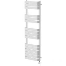 Darby White 1550mm x 500mm Curved Digital Thermostatic Electric Heated Towel Rail - Wholesale Domestic