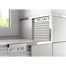 Chrome 10mm Boxed Metal Tile Trim - CBT10 - Tileasy