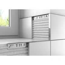 Tileasy - Chrome 10mm Square Edge Metal Tile Trim - CAT10