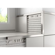 Tileasy - Stainless Steel Effect 12mm Boxed Metal Tile Trim - SBT12