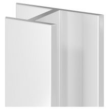 Wholepanel - 10mm Bright Polished Aluminium Wall Panel h Joint Trim