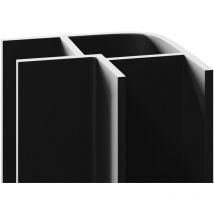 Wholepanel - 10mm Matt Black Anodised Aluminium Wall Panel External Corner Trim