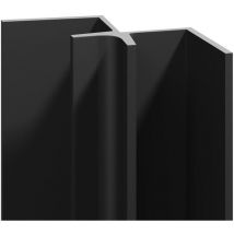 Wholepanel - 10mm Matt Black Anodised Aluminium Wall Panel Internal Corner Trim