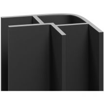 Wholepanel - 5mm Matt Black Anodised Aluminium Wall Panel External Corner Trim