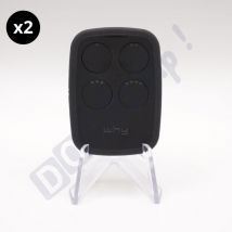 Sice - Why Evo noa – Lot de 2 Télécommandes à 4 boutons Noir Réglisse multi-fréquences et universelle pour automatismes - 280-868 MHz - Code fixe et